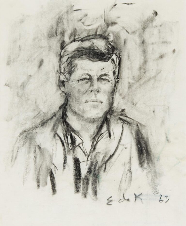 John F. Kennedy by Elaine de Kooning