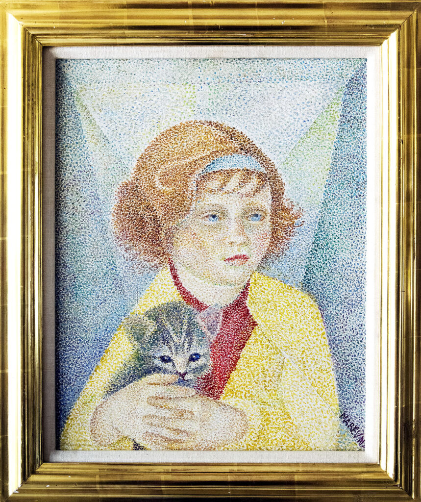 Girl With Her Kitten by Maria Vorobieff