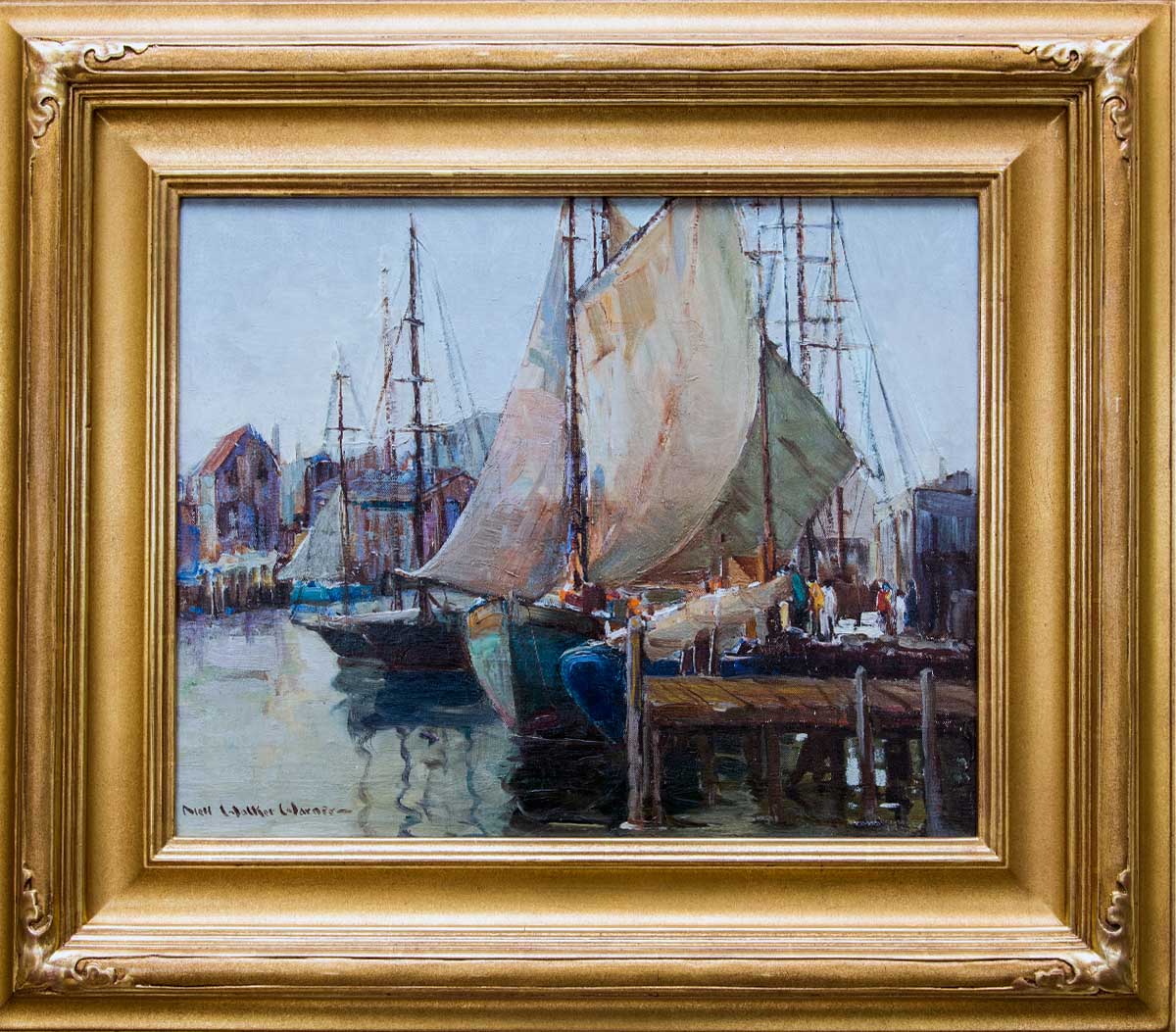 Untitled (Harbor Scene) by Nell Walker Warner - Northwell Art